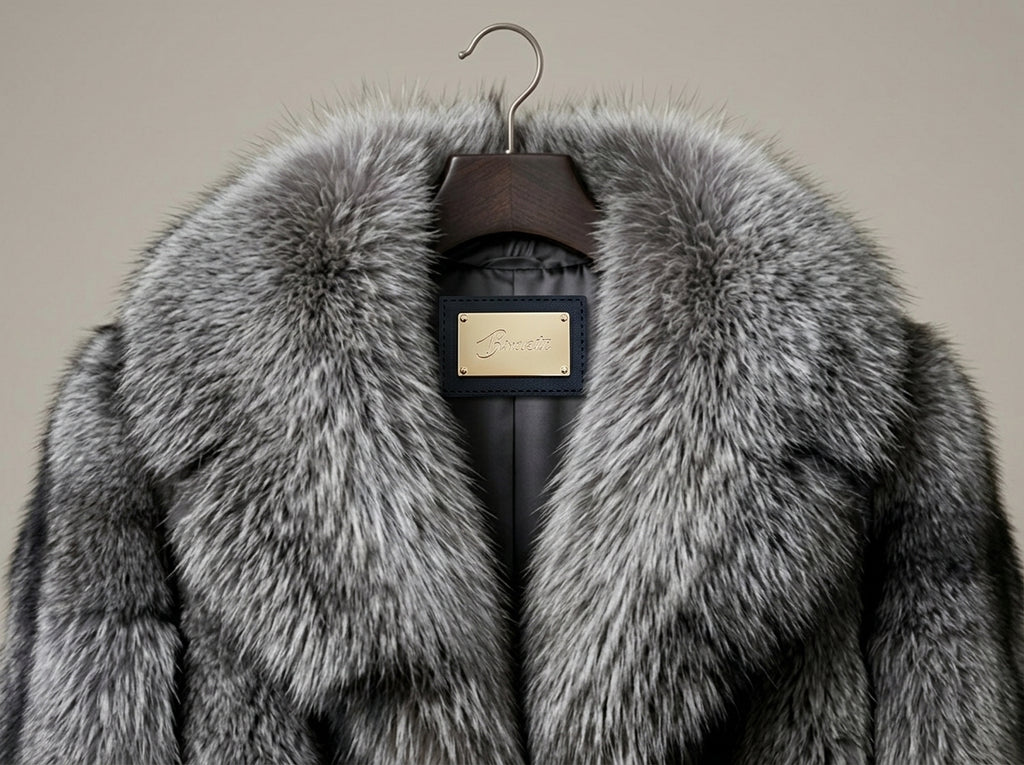 Brueti Men’s Raccoon Fur Jacket – Signature Collar Edition