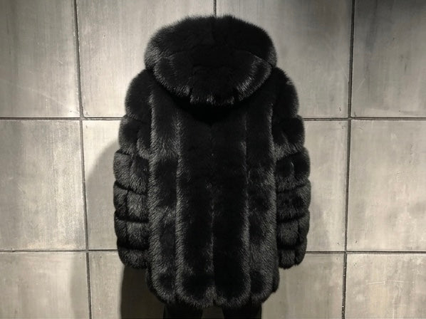 Brueti Long Length Raccoon Fur Hoodie – Signature Edition