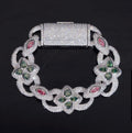 Custom Green and Pink Infinity Clover Bracelet