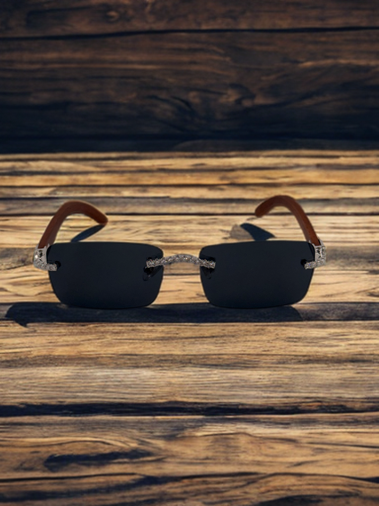 Brueti Crystal Black Frameless Lenses