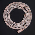 Rose Gold & White Gold 925 Silver Cuban Chain 8mm 10mm