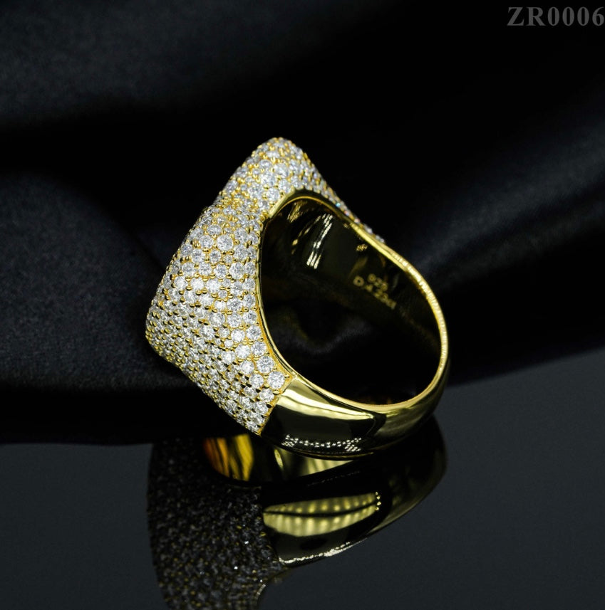 Custom Broken Heart Moissanite Ring