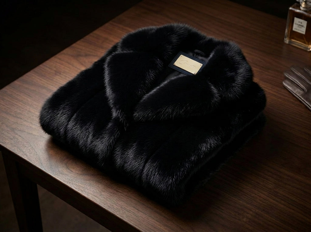 Brueti Men’s Raccoon Fur Jacket – Signature Collar Edition