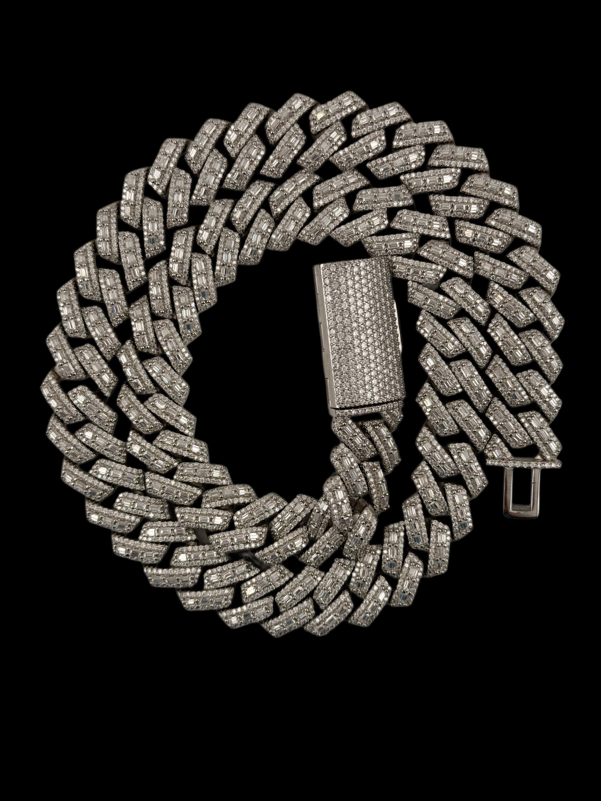 15mm custom moissanite Cuban chain 22”