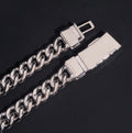 22mm Cuban Chain - 925 Silver Moissanite