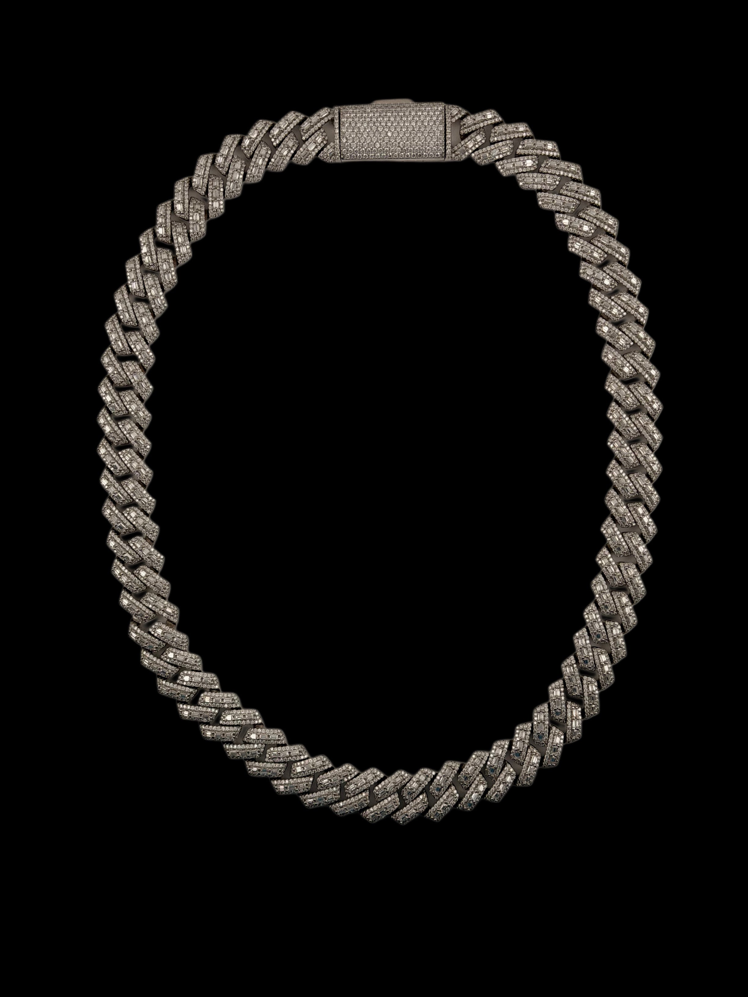 15mm custom moissanite Cuban chain 22”