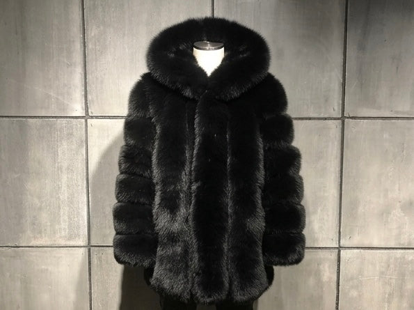 Brueti Long Length Raccoon Fur Hoodie – Signature Edition