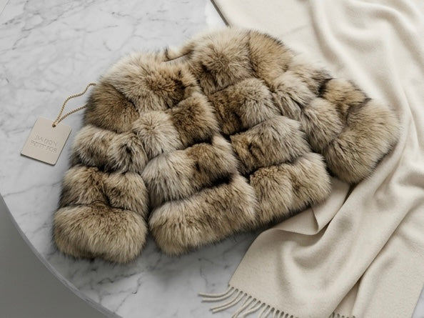 Brueti Children’s Raccoon Fur Coat – Soft Touch Collection