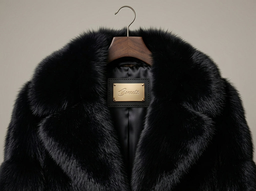 Brueti Men’s Raccoon Fur Jacket – Signature Collar Edition