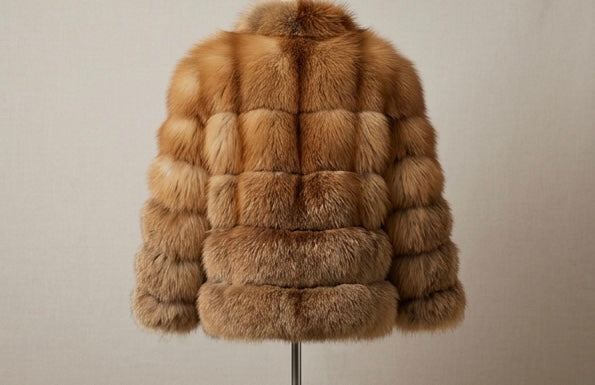 Brueti Women’s Long Raccoon Fur Coat – Signature Luxe Edition