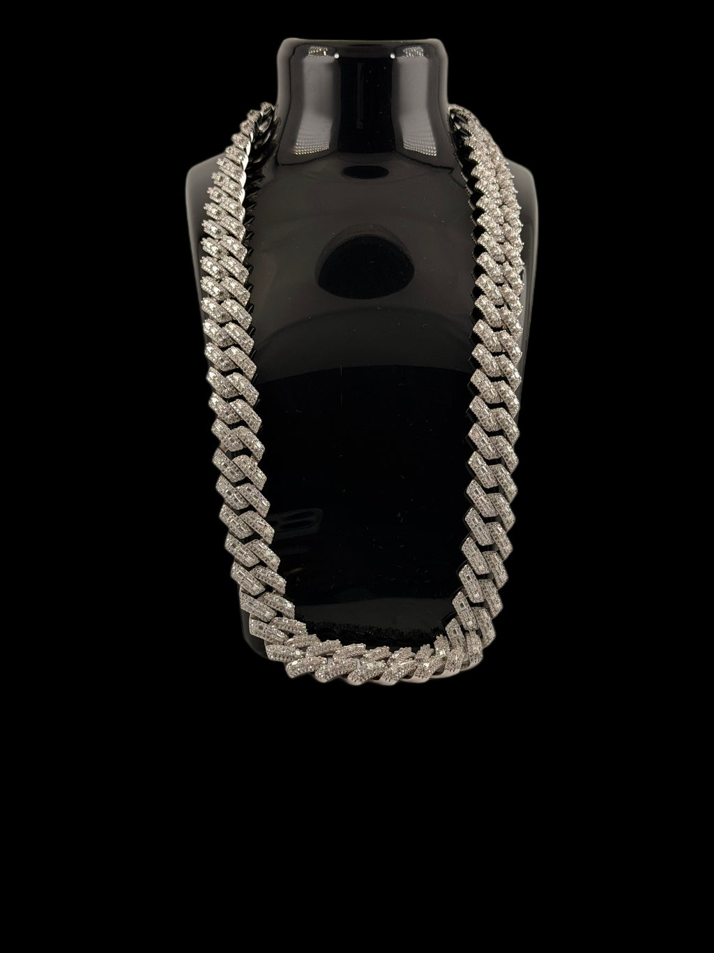 15mm custom moissanite Cuban chain 22”