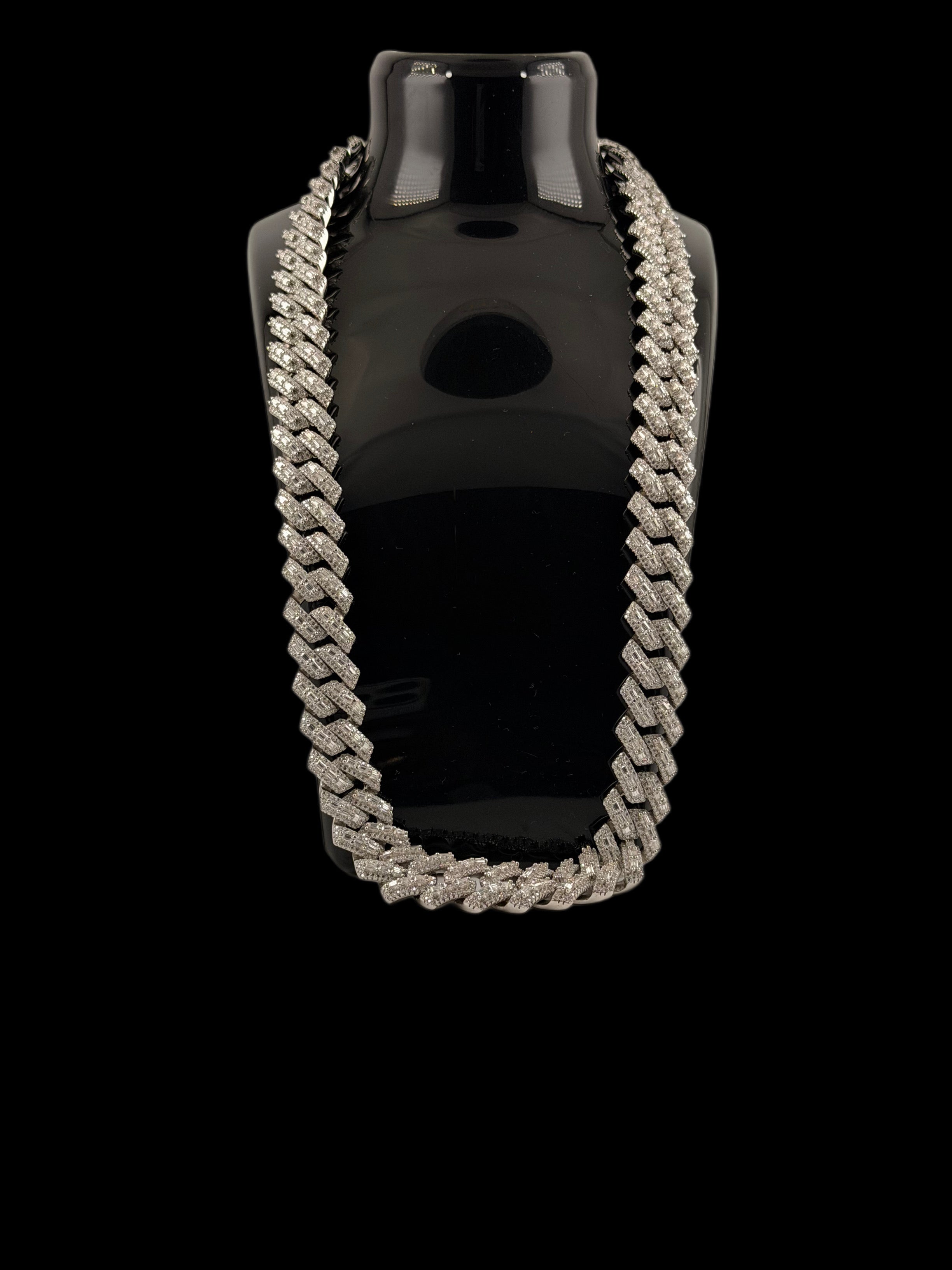 15mm custom moissanite Cuban chain 22”