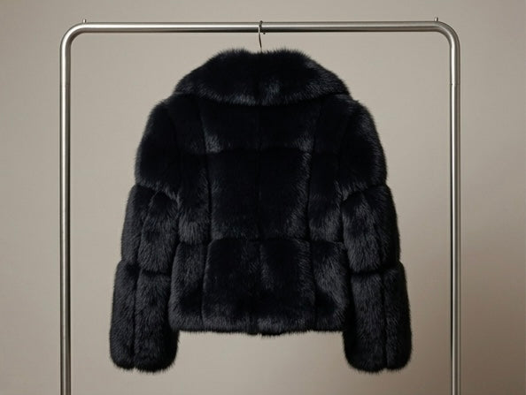 Brueti Men’s Raccoon Fur Jacket – Signature Collar Edition