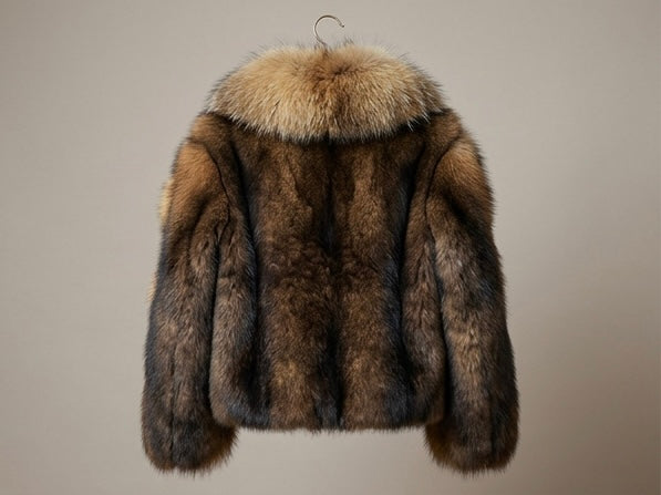 Brueti Men’s Raccoon Fur Jacket – Signature Collar Edition