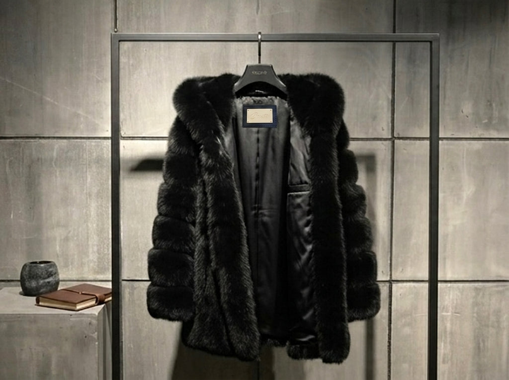 Brueti Long Length Raccoon Fur Hoodie – Signature Edition