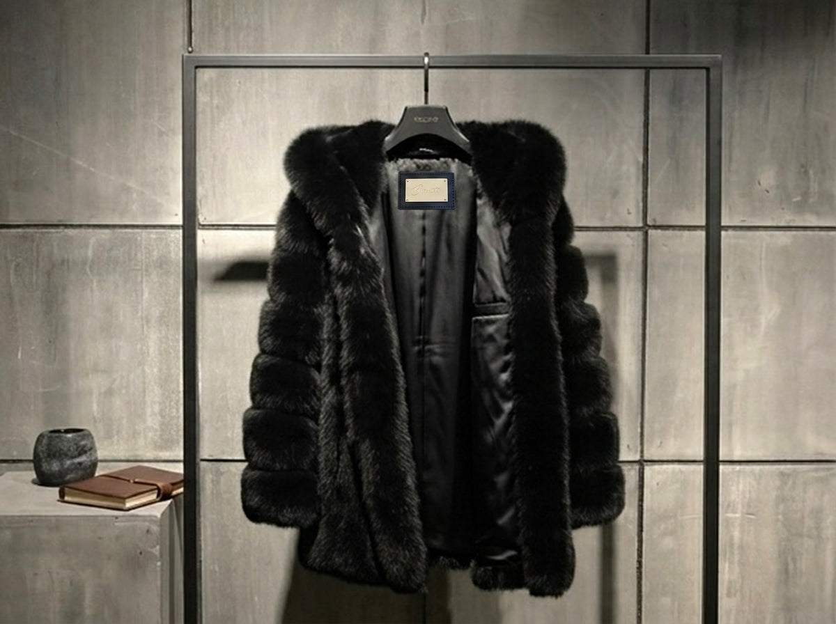 Brueti Long Length Raccoon Fur Hoodie – Signature Edition