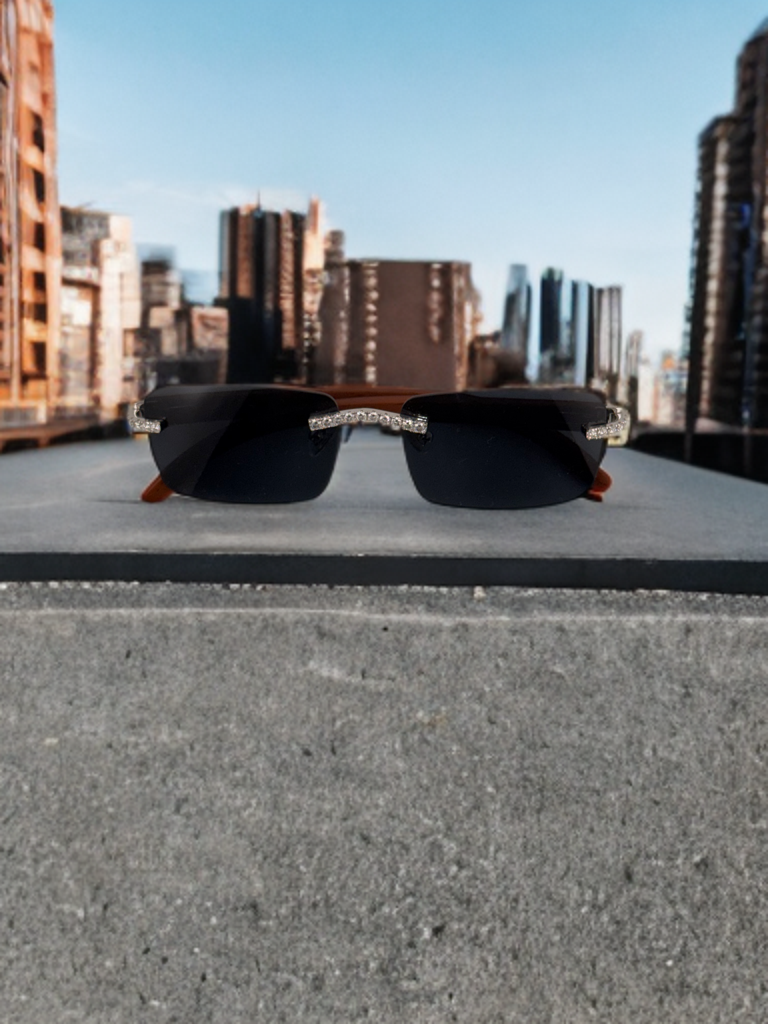 Brueti Crystal Black Frameless Lenses