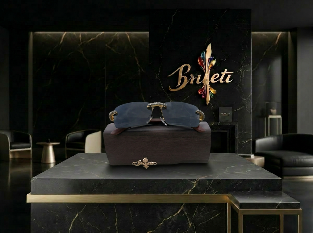 Brueti Crystal Black Frameless Lenses