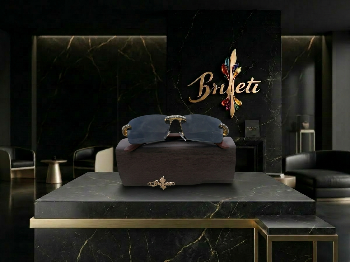 Brueti Crystal Black Frameless Lenses