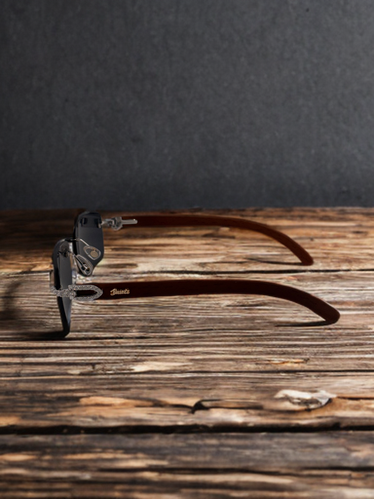 Brueti Crystal Black Frameless Lenses