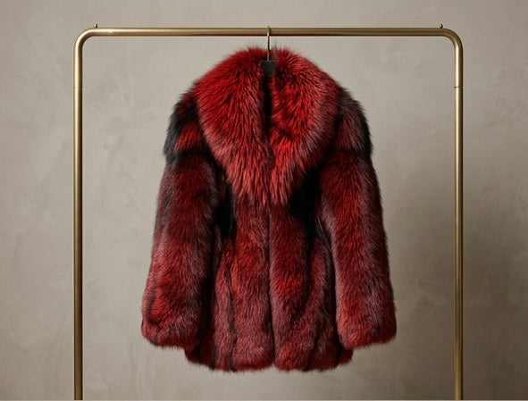 Brueti Men’s Raccoon Fur Jacket – Signature Collar Edition