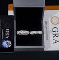 Custom Eternity Moissanite Band Wedding Ring - 18K White Gold Over 925 Silver