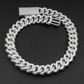 15mm Cuban Chain - 925 Silver Moissanite