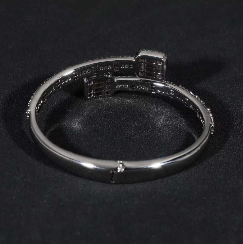 Custom Baguette Moissanite Bangle