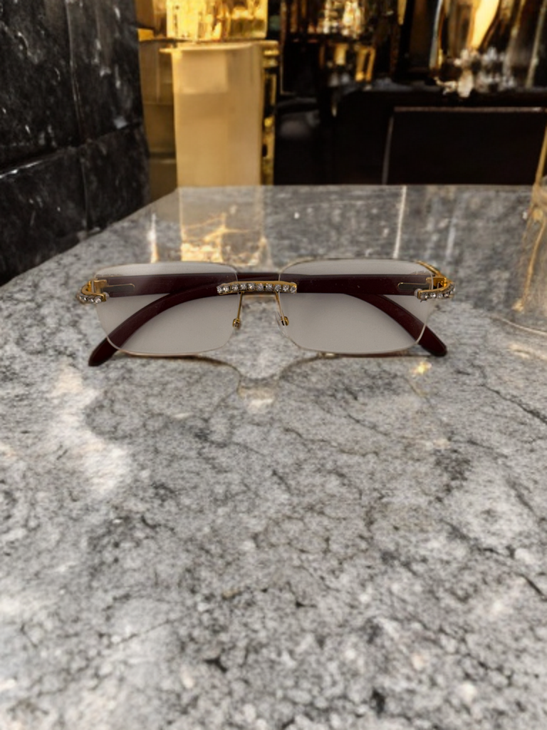 Brueti Crystal Clear Frameless Sunglasses