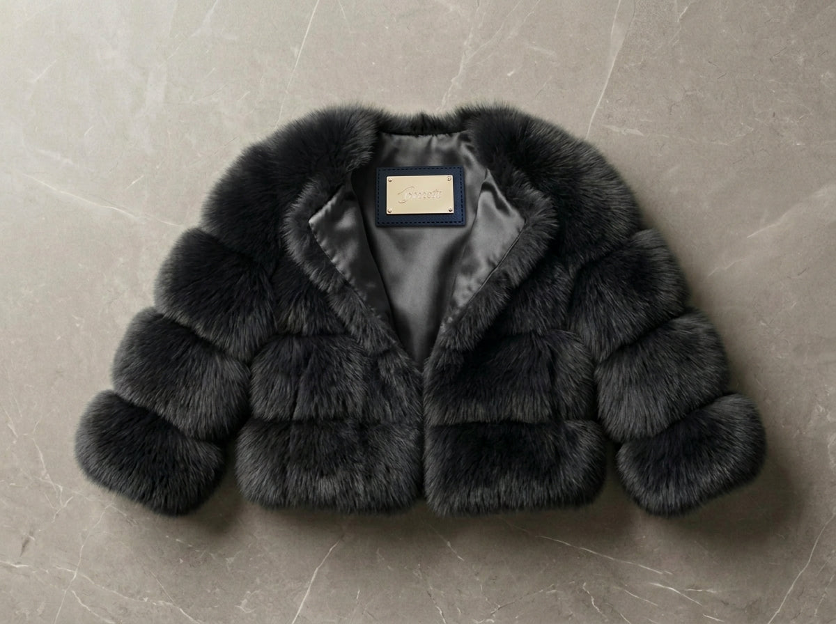 Brueti Children’s Raccoon Fur Coat – Soft Touch Collection